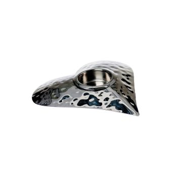 Small image of Hand Hammered Tea Light Holder - Heart