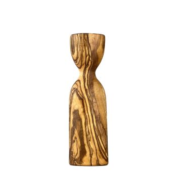 Small image of Olive Wood - Large Candlestick Holder