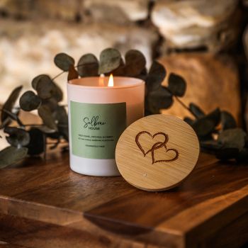 Small image of White Candle - Fresh Fennel, Patchouli & Carrot - Hearts